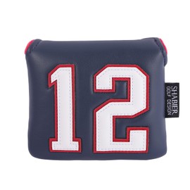 SHABIER Dark Blue Golf Large Mallet Headcover with NO.12 Design for for Blade Golf Putter