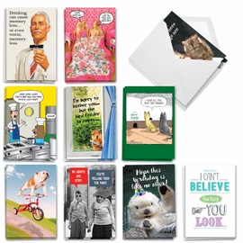 NobleWorks Another Year Older - 20 Boxed Birthday Greeting Cards with Envelopes (4.63 x 6.75 Inch) - AC8839BDG-B2x10