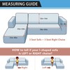 Pfrstuv Sectional Couch Covers, Leather Look Sofa Cover L Shape