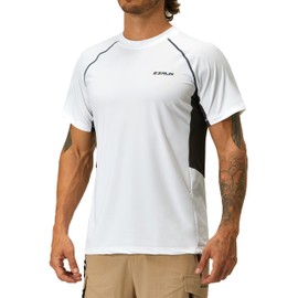 Camisetas de natación para hombre, con protección solar UV 50+, de secado rápido, para playa, pesca, agua