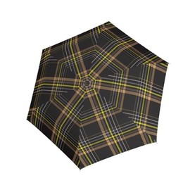 Doppler Fiber Havana Chequered Pocket Umbrella 22 cm, Brown / yellow