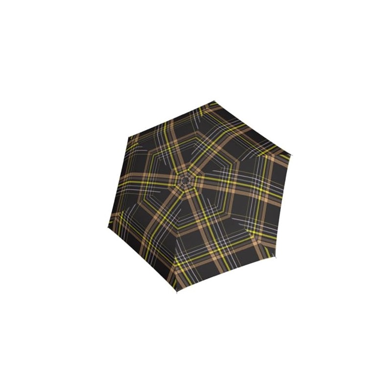 Doppler Fiber Havana Chequered Pocket Umbrella 22 cm, Brown /