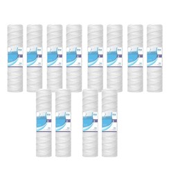 IPW Industries Inc - 5 Micron Sediment String Wound Water Filter - 10" x 2.5" Water Cartridge Replacement - Compatible w/Culligan CW-F (12-PACK)
