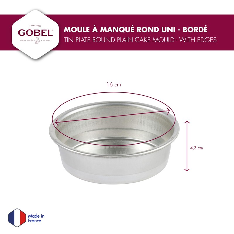 Gobel - Round loaf tin plain - tinplate - recyclable