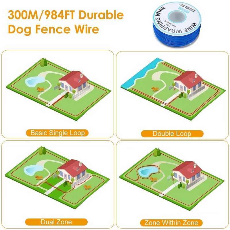 Zorpupoa Wireless Dog Fence System, 1.2 Acre Electric Pet Containment