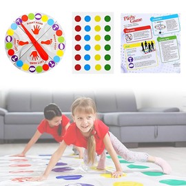 Twister Game for Children and Adults, Party Games for Children from 6 Years, Twisting Games, Party Games, Team Game, Funny Games with Play Mat for Family Interaction, Twister Game for Children