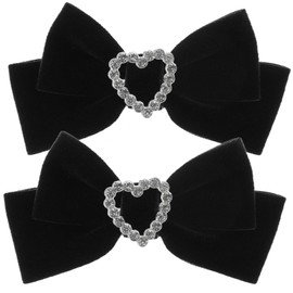 Vaguelly 1pair Velour Hair Bows for Girls Charming Bowknot Alligator Clips Hair Accessories Non- Gentle for Casual and Formal Occasions
