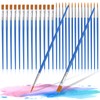 80 Piece Paint Brush Set, Nylon Acrylic with 60 Pieces