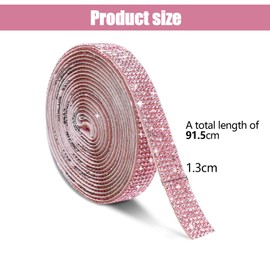 LJHYSD - Diamantes de imitación autoadhesivos, cinta adhesiva de diamantes de imitación para manualidades, bodas, Halloween y Navidad (6 filas, 1,35 cm de ancho)