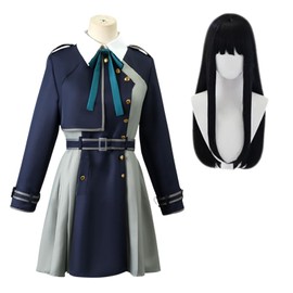 milky time Licorice Coil with Wig Chizuku Nishiki Takina Inoue Cosplay Anime Uniform (Takina Inououe)