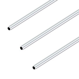 iMeistek 6063 Aluminium Tubes, 7 mm OD x 5 mm ID x 300 mm Length, Seamless Aluminium Round Tubes for DIY Model, Industry (3 Pieces)