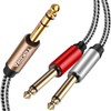 1/4 Inch TRS Stereo to Dual 1/4 Inch TS Cable,