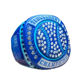 1 or 12 Pack Light Blue and Navy Blue Baseball Softball Championship Trophy Ring Award for Tournament Champion (1)