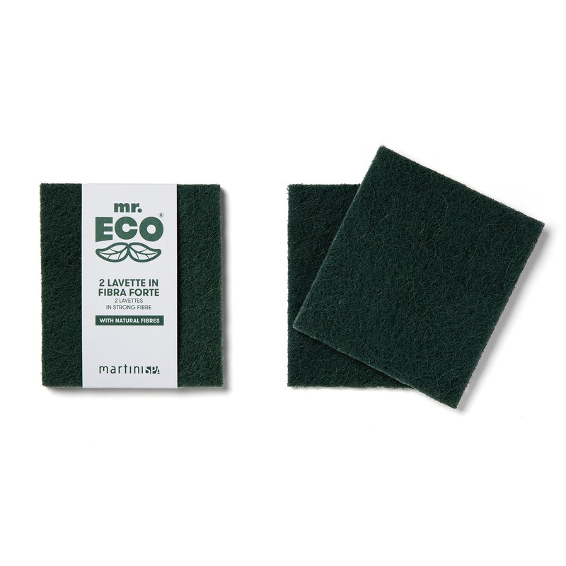 Martini Spa Green Household Sponges 2 Fibre Scouring Pads, Multi-Colour,