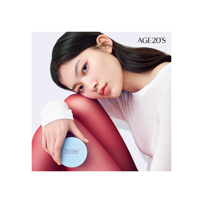 AGE20'S Velvet Lasting Foundation Pact (Main Product 1 + Refill