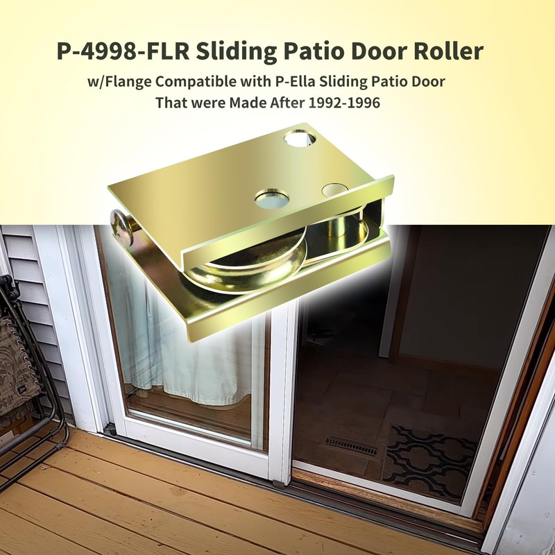 XQK P-4998-FLR Upgraded 1-1/2 in Ball Bearing Steel Sliding Door