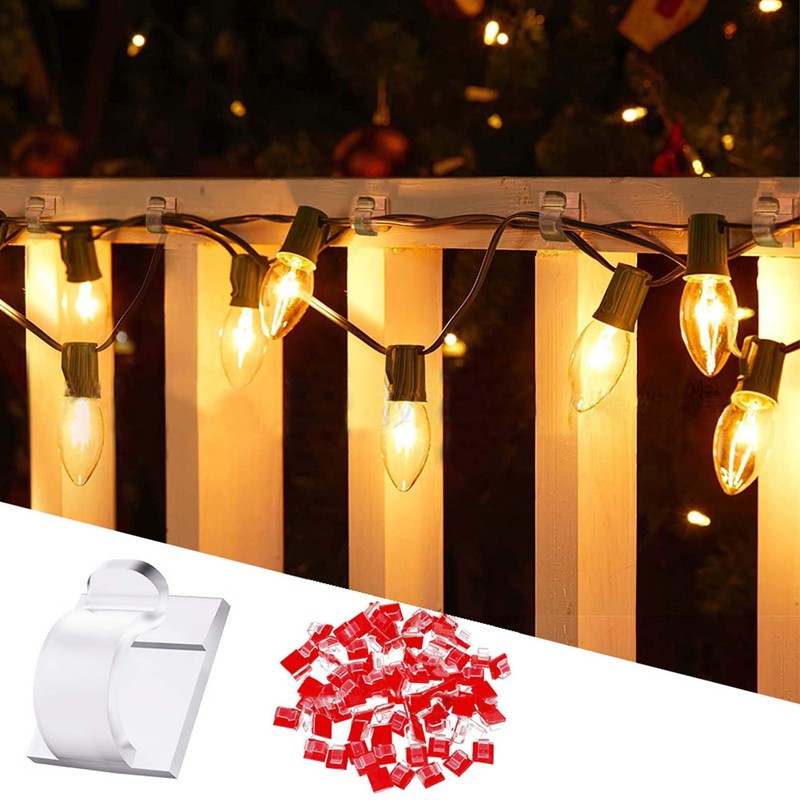 100 Pcs Cable Light Strip String Clips Adhesive, it can