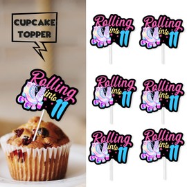 S-Sfen-11Ice Cream Fruit Dessert Cupcake Topper Colorful Glitter Happy Birthday Sensory Pop Game Theme Decor Supplies Baby Shower Boys Girls Birthday Party Decorations