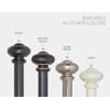 Ivilon Drapery Window Curtain Rod - Knob Design, 1 Inch