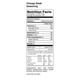 Chicago Steak Dry Rub Seasoning | Large Shaker | Crafted in Small Batches | Premium | Unleash Intense Flavor on Your Favorite Cuts!