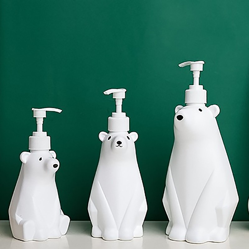 Soap Dispenser Bottle Cute Bear Shape Large Capacity Pump Dispenser