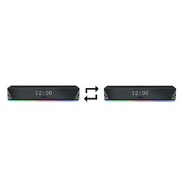 Dolphin SNB-161R Rechargeable Soundbar Computer Speaker with Clock and Lights (Wavesync™ Bundle) Set of 2