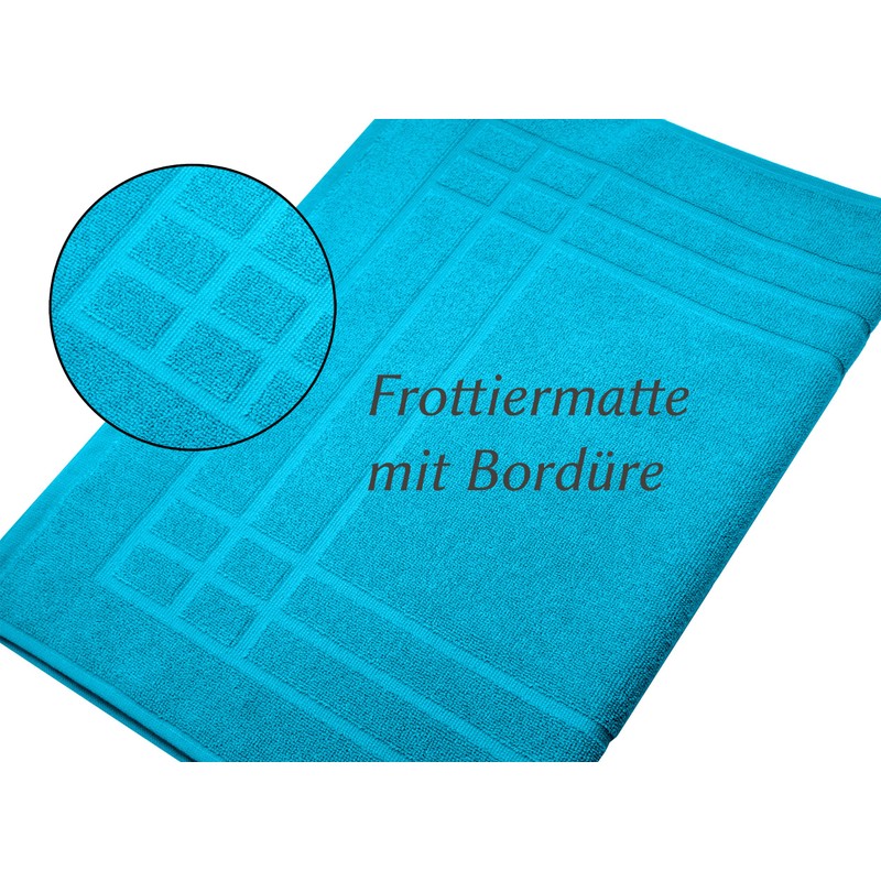 Lashuma Bathroom Mat 50 x 70 cm Aquamarine - Blue,