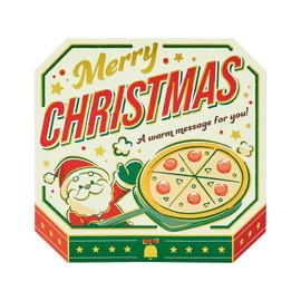 Sanrio JX 12-4 108006 Christmas Greeting Card, Message Card, Pizza