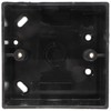 Black Pattress Box Single 32mm PVC Surface Box with Knockouts