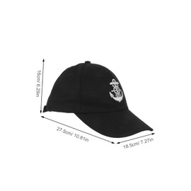 OATIPHO Anchor Cotton Captain Hat: Vintage Boating Baseball Caps Nautical Yacht Sailor Marine Trucker Caps for Men Women Boating Use Black