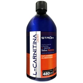 L-Carnitina Líquida 240 mg + Complejo B (B1 B5 B6 B12) | Sabor Naranja | 480 ml | 32 Porciones | Suplemento Alimenticio | Strom