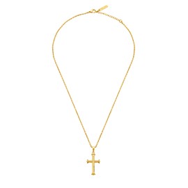 Police Men's Tacoma II Stainless Steel Gold Cross Adjustable Pendant Necklace 50cm