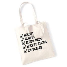 Flox Creative Ice Hockey checklist tote bag