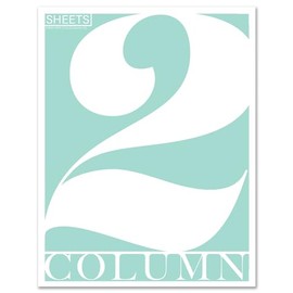 BookFactory 2 Columns Columnar Sheets/Two Column Loose Sheet Format - 50 Pieces of Paper, 8.5'' x 11'', 3 Hole Punched Loose Leaf Sheets (SHEET-050-7CLL(Column-2) -LX)