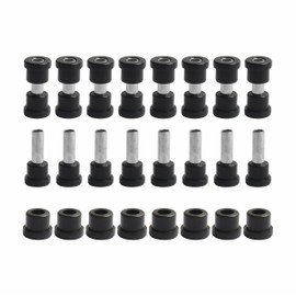 For Golf Cart Leaf Spring Bushing Kit - Polyurethane Front/Rear Bushings & Sleeves - Upper A Arm Bushing Kit for Club Car DS Golf Cart 1992-up- Black Upgrade Replacement for OEM 1012303 1016346(8pcs)