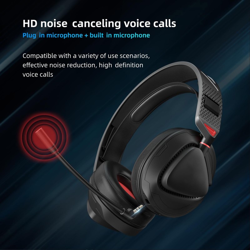 Wired Gaming Headset 2.4G Receiver Bluetooth 4 Modes Adjustable Headband