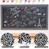 Kosiz 60 Pcs Composition Bulletin Board Borders Black and White