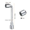 HARFINGTON L Shaped Angled Hex Socket Wrench 19mm 45# Steel