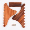 Knife Block, Natural Walnut Wood Fixed Blade Knife Collection Display