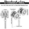 Yexiya 4 Pcs Wheel Trolley Assembly Barn Door Rollers for