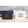 AuldHome Design Retro Dog Food Canister (Black); Modern Farmhouse Style