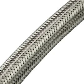 Flexible Hose Nut x Nut Stainless Steel Reinforced Hose Connection Hose Sanitary Tap Hose Domestic Water System Made in Italy (1 Inch x 1 Inch - 2000 mm)