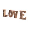 4Pcs Letters Wooden Blocks LOVE Shape Retro Free Standing Decorative