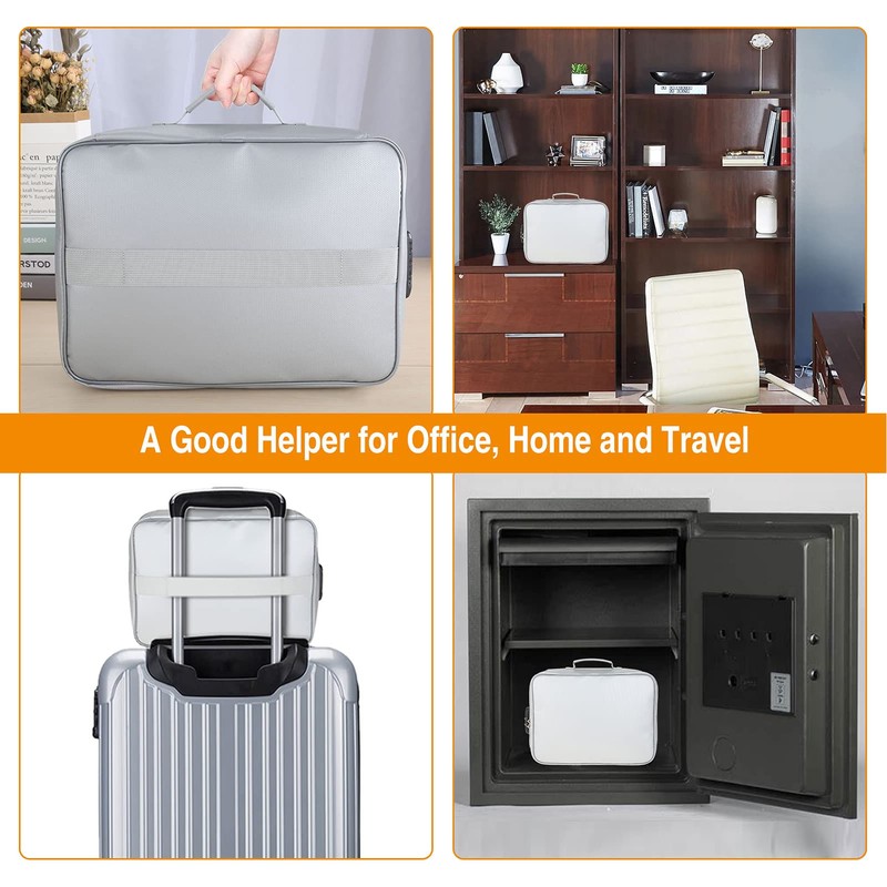 File Organizer Bag Fireproof Waterproof Multi Layer Document Organizer File