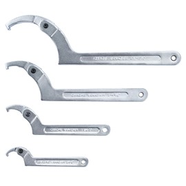 MFBJXC 4 Pieces Adjustable Pin Spanner Wrench Tool Set, 3/4" to 6-7/10" C Pin Spanner Hook Wrench Tool for Pipes Heating, Vehicles, Mechanical Equipments (Square Head)