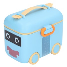 Caja de Leche en Polvo de Viaje para bebé, Dispensador de Almacenamiento de Leche en Polvo Portátil a Prueba de Humedad con Sellado Seguro con Asa (Azul)