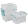 Wakikini 6 Quart Plastic Storage Bin with Lid and Handle,