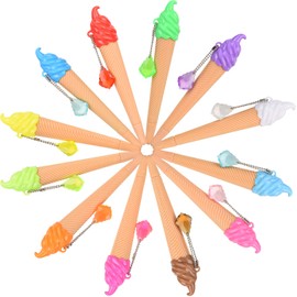 12 Pieces Ice Cream Pen Novelty Cute Ink Pen Assorted Color Writing Pen for Kids School Supplies Party Favor