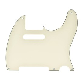 Dopro 5 Hole Vintage Tele Guitar Pickguard Scratch Plate for USA/Mexican FD Telecaster Aged White 3 Ply