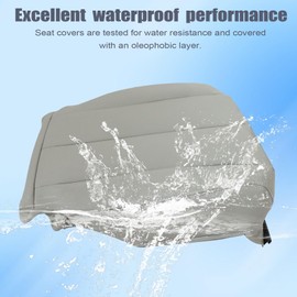 FZJDSD Light Gray Driver Side Bottom Microfiber Leather Replacement Seat Cover Compatible with Toyota Sienna 2011 2012 2013 2014